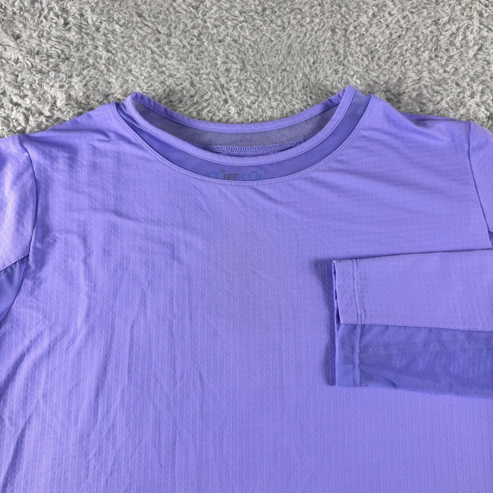 IBKUL Womens XL Purple Long Sleeve UPF 50+ Sun Protection Mesh Athletic Top